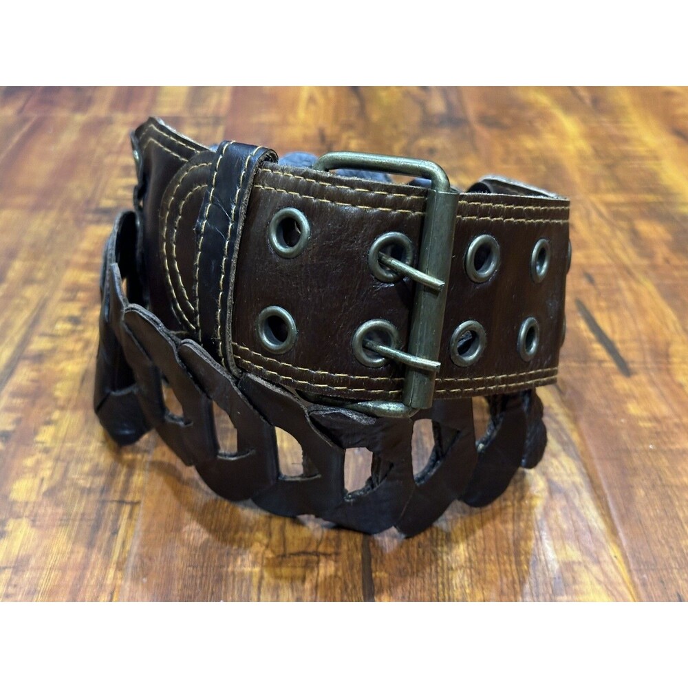 Vintage Amazonas 1974 Brown 40” Long Women’s Wide Leather Belt - New with Tags